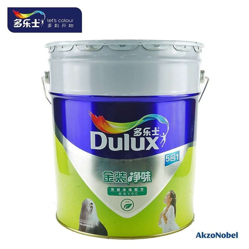 多乐士墙面漆套装 金装5合1净味墙面漆18L2桶+用无添加底漆18L1桶 乳胶漆油漆 A997/18L
