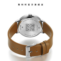 聚利时旗舰店新品时尚潮流大表盘防水皮带女表男表中性表JA-998