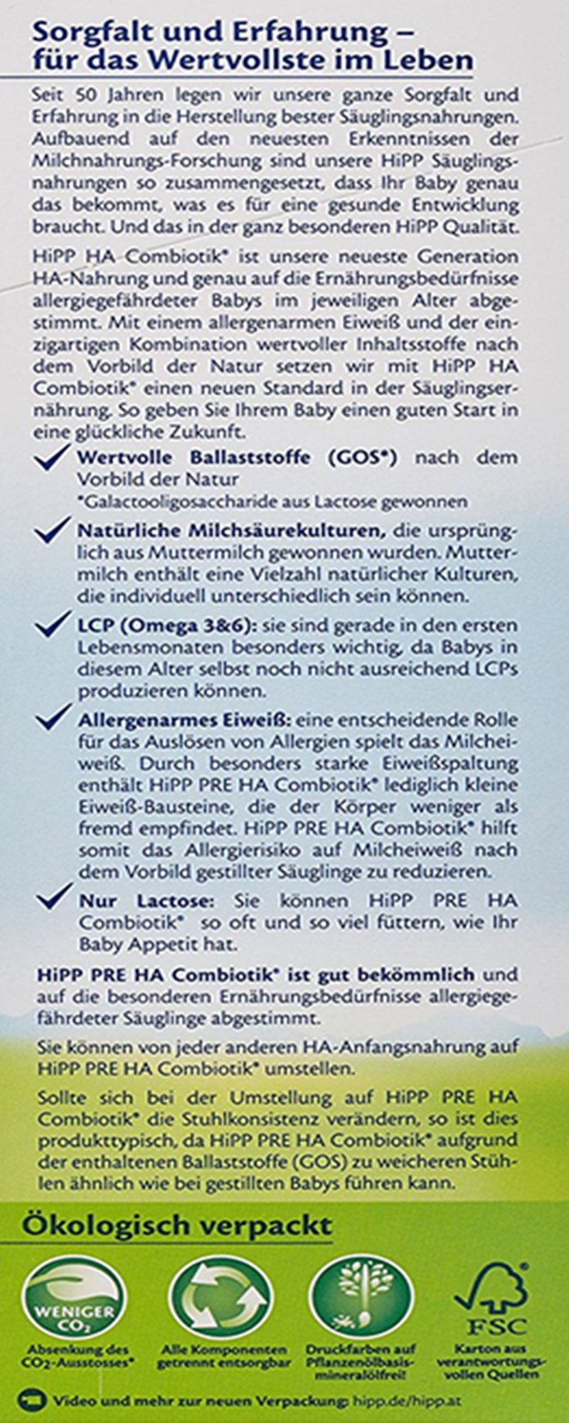 [德国直邮4盒]德国原装进口喜宝Hipp益生菌低敏免敏婴幼儿特殊配方半水解奶粉HA Pre 段适合3-6月;0-3月个月