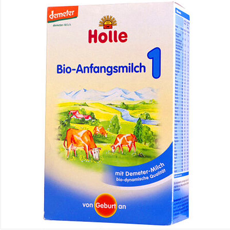 [德国直邮免邮包税12盒]德国凯莉泓乐(Holle)婴幼儿有机奶粉1段0-6个月400g
