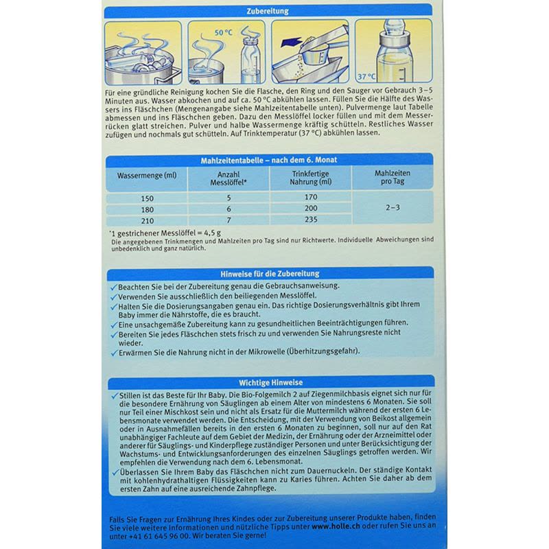 德国原装进口Holle凯莉泓乐BIO婴幼儿配方有机羊奶粉2段400g每盒适用年龄6-12个月图片