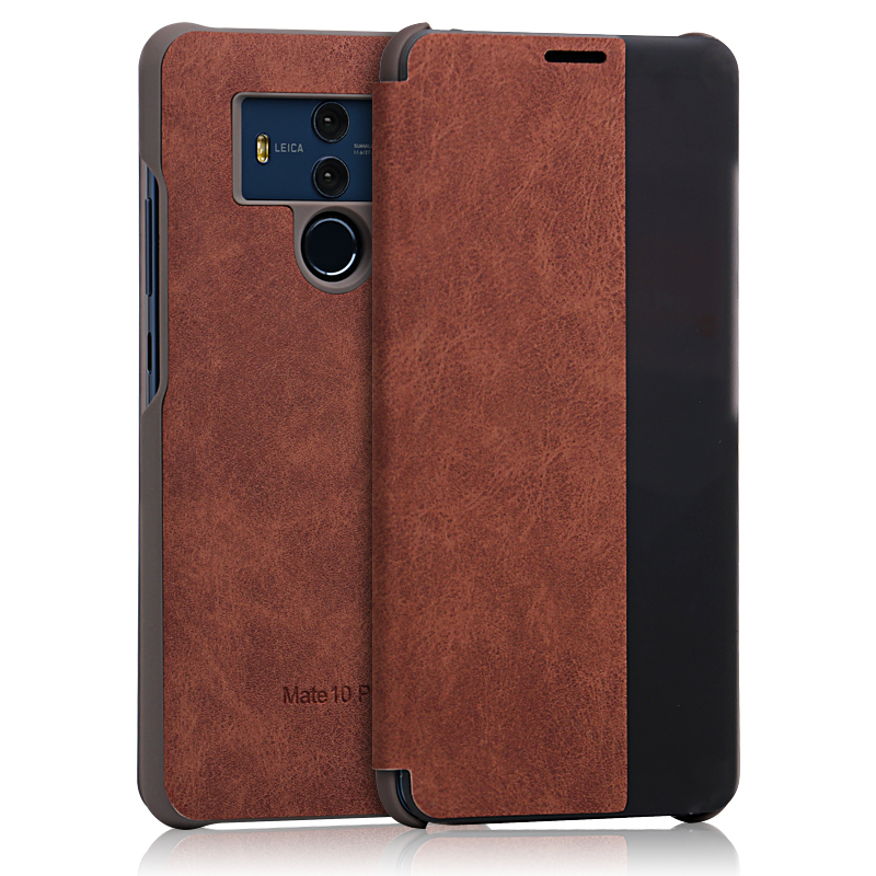 华为mate10手机壳mate10pro手机套m10翻盖式智能皮套磨砂外壳保护套