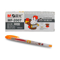 晨光 0.38mm全针管中性笔 MF2007 橙色 12支装