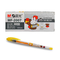 晨光 0.38mm全针管中性笔 MF2007 黄色 12支装