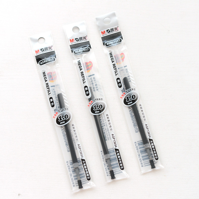 晨光文具 中性笔芯大笔画1.0超粗替芯水笔芯 agr67017