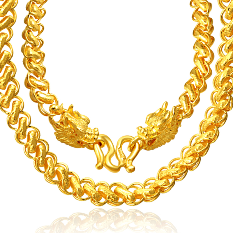金利福珠宝黄金项链男士999足金链子霸气龙头泰国项链老板链f001441