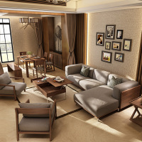 厚皮匠 北欧实木布艺沙发组合简约现代时尚日式大小户型简易客厅家具三人 NW-F188
