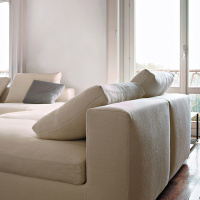 厚皮匠 北欧羽绒布艺沙发组合现代简约大小户型客厅转角可拆洗乳胶布沙发 T860