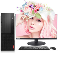 联想（Lenovo）启天M410 21.5英寸IPS商用办公 家用娱乐 台式机电脑整机（i5-7500 4G 1T DVD光驱 1G独显 九针串口）