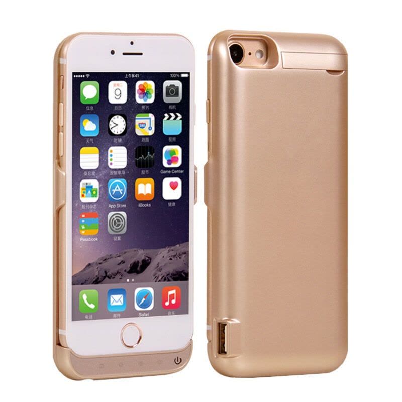 翎听 iPhone6S背夹电池充电宝手机壳 移动电源 4.7寸苹果6/6S/苹果7通用版 5500毫安金色图片