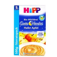 德国HiPP喜宝无糖苹果全麦晚安米粉 高钙铁锌 （8个月以上宝宝 500g）