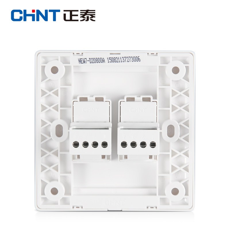 正泰电工 墙壁开关插座面板 NEW7D 双电话插座 正泰双电话插座