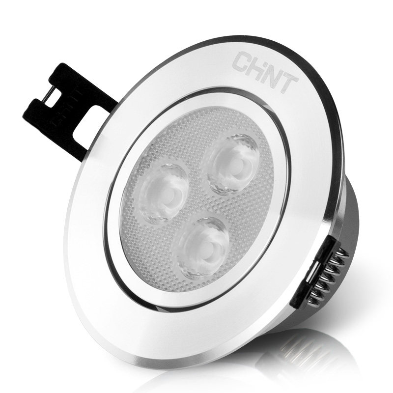 正泰照明 N9 LED一体化天花灯射灯 高亮3W开孔7-7.5cm