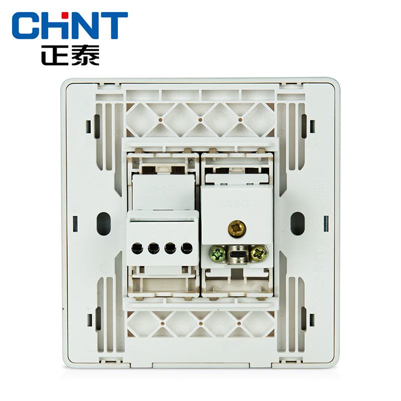 正泰电工墙壁开关插座NEW2D淡香槟金电视电话插座图片