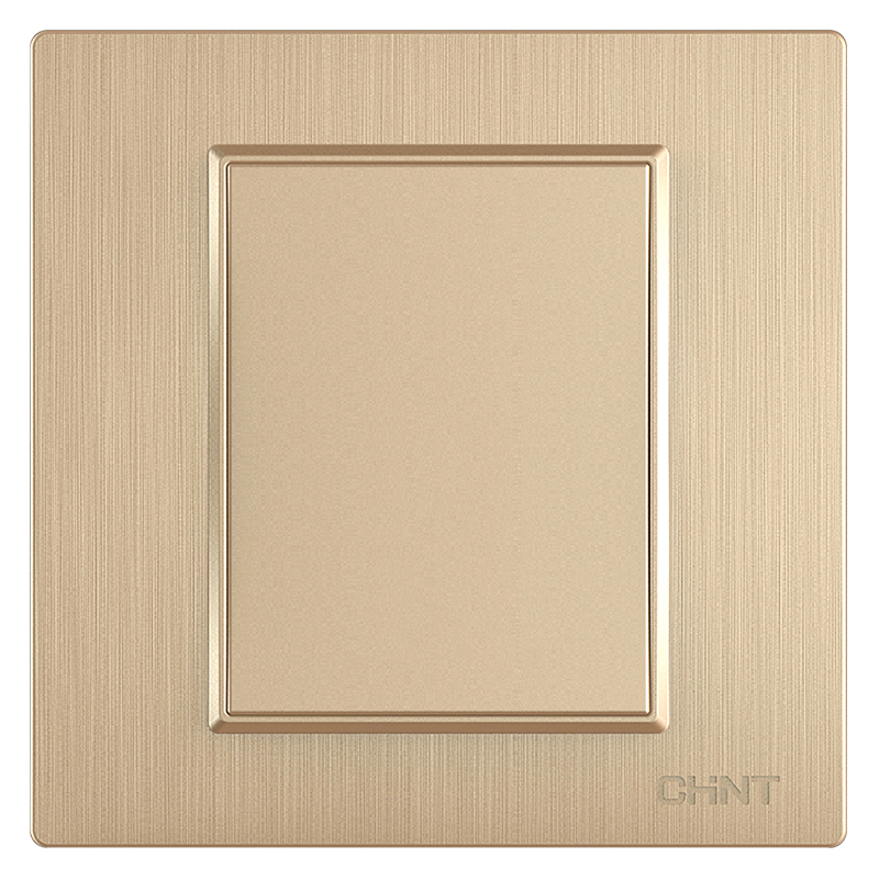 正泰开关插座面板7l香槟色拉丝空白面板86型面板