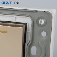 正泰118型开关插座NEW5D拉丝金内嵌钢架四位二开双二插