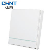 正泰(CHNT)电工 86型墙壁开关插座大面板 NEW2D象牙白PVC材质1个按键开关插座面板