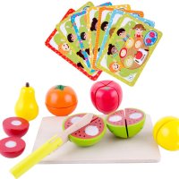 1-2-3-6半岁以上婴幼儿童小女男孩早教益智认知积木玩具厨房玩具 儿童过家家切切乐