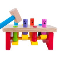 加拿大ACOOL 1-3-5-6岁以上儿童打击台打桩台 打地鼠敲地鼠游戏玩具 亲子玩具 木质打地鼠玩具