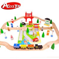 AC美丽城镇轨道（70件）小男孩女孩婴儿童3-5-6-9岁宝宝早教益智力托马斯轨道小火车玩具