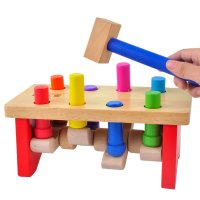 MG_1-3-6岁男孩女孩婴儿童宝宝早教益智力木制打桩台打地鼠敲打玩具