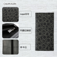 卡尔文·克莱恩Calvin Klein男士钱包商务中长款优质PVC印花CK手拿钱包钱夹皮夹