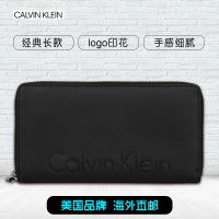 卡尔文·克莱恩Calvin Klein欧美时尚男士商务拉链手拿钱包长款钱包