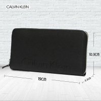 卡尔文·克莱恩Calvin Klein欧美时尚男士商务拉链手拿钱包长款钱包