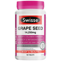 Swisse葡萄籽原花青素精华500g*180片剂/瓶装 抗氧化排毒 澳洲进口 膳食营养补充剂