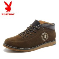 花花公子男士反绒皮英伦休闲鞋商务真皮鞋子帆船板鞋男鞋CX35104