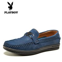 花花公子2016新款男单鞋系带真皮休闲皮鞋男鞋英伦风鞋子 CX336054