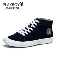 PLAYBOY花花公子男士韩版潮流反绒皮休闲鞋中帮男休闲皮鞋运动休闲男鞋36243