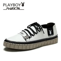 花花公子 2016年秋季新款韩版潮流鞋子男士休闲鞋真皮运动板鞋男式旅游鞋 CX137576