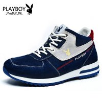 花花公子 高帮鞋男士运动板鞋韩版潮流短靴 CX37568G
