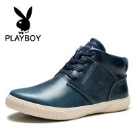 花花公子 男靴时尚皮靴 2016 秋冬款男式潮流户外保暖鞋 CX237579