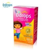 Ddrops（加拿大原版）婴儿维生素D3补钙滴剂 每滴含维生素D3 400IU 2-6岁 1.7ML/60滴 2个月量