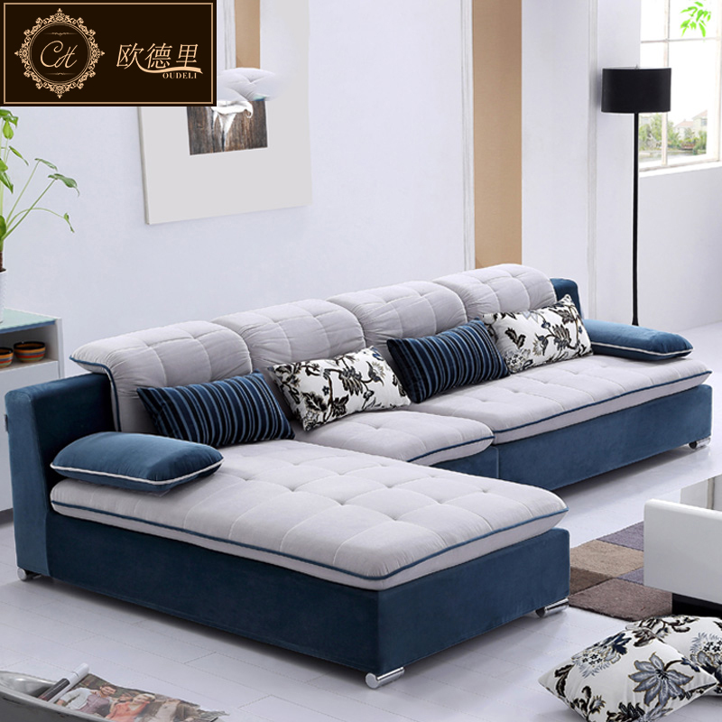 欧德里布艺沙发组合客厅转角欧式沙发简约现代大小户型沙发
