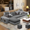 欧德里 布艺沙发组合 现代简约L型小户型可拆洗客厅家具沙发组合