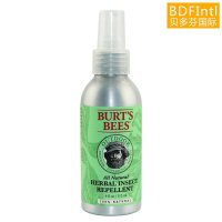 BURT’S BEES 美国小蜜蜂 香茅柠檬草天然防蚊液 户外便携115ml 旅行家用必备。