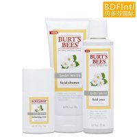 [美国Burt's Bees小蜜蜂] 雏菊护肤系列3件套(洗面奶+爽肤水+日霜)零敏美白滋润 延缓肌肤老化
