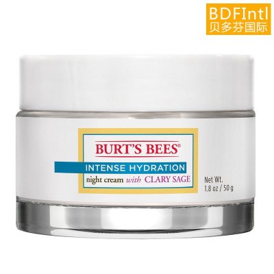 【美国Burt's Bees小蜜蜂】水之初活颜赋活晚霜50g 高效锁水 保湿滋养 淡化细纹 改善肌肤干燥