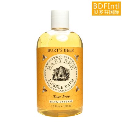 [美国Burt's Bees小蜜蜂] 宝宝婴儿无泪泡泡沐浴露 泡泡浴 天然香350ml