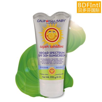 加州宝宝 SPF30超低敏感无香保湿防晒乳/霜170g 天然有机因子 孕妇宝宝敏感