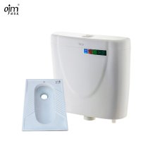 欧吉美 新款卫浴水箱蹲便器套装 双按静音冲水箱 厕所大便池蹲坑存水弯防臭大便器 01款水箱+无存水弯后排水蹲便器