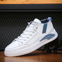 2022春秋新款纤皮休闲男鞋透气耐磨百搭韩版时尚小白鞋板鞋男