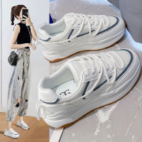 2022新款低帮鞋女前系带老爹鞋圆头透气韩版ins运动鞋[购买请备注颜色]