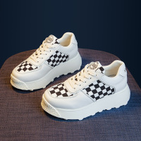 2022春季新款松糕底小白鞋女韩版拼色百搭小香风休