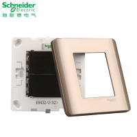 施耐德电气（Schneider Electric）两位二开双联双控 墙壁电源插座开关面板 16A 轻点 格调棕