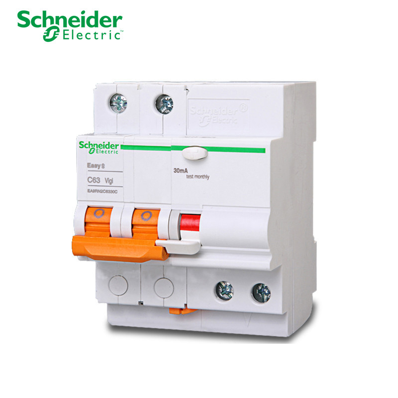 施耐德电气（Schneider Electric）家用漏电保护空开总开E9系列2P 63A漏电保护开关 漏电保护器