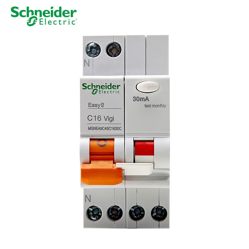 施耐德电气（Schneider Electric）漏电保护器 E9系列1P+N双进双出 DPN16A带漏保空气开关图片